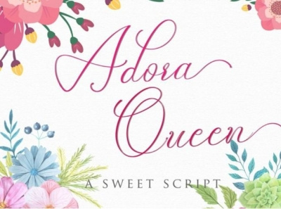 Adora Queen - Sweet Script Font branding font fonts handlettering lettering logo type script script font signature font