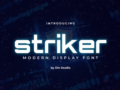 Striker - Modern display font branding design display font fonts game font logo logo type