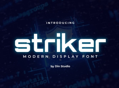 Striker - Modern display font by Din Studio on Dribbble