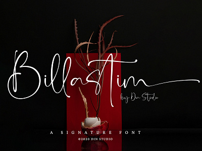 Billastim - A signature font branding font fonts handlettering lettering logo logo type modern font script signature typography