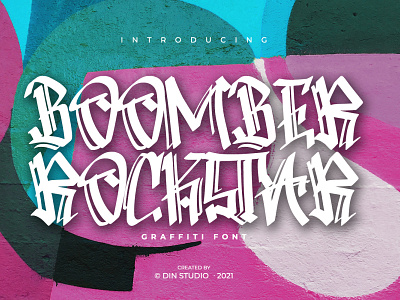 BOOMBER ROCKSTAR - Modern Graffiti font branding design font fonts graffiti graffiti font handlettering lettering logo logo type modern typography
