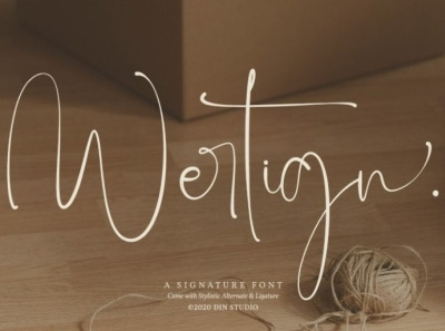 Wertign - Signature font