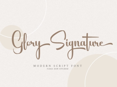 Glory Signature - Modern Script Font by Din Studio on Dribbble