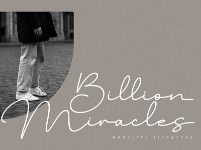 Billion Miracles - Monoline Signature Font