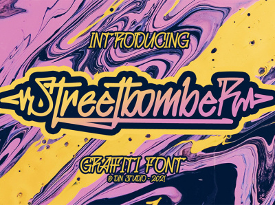 Streetbomber - Graffiti Font branding design font fonts graffiti graffiti font handlettering illustration lettering logo logo type murall typography