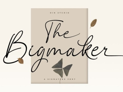 The Bigmaker - Signature Font branding design font fonts handlettering illustration lettering logo logo type script signature typography