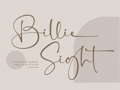 Billie Sight - Signature Font branding design font fonts hand lettering handlettering handwritten lettering logo logo type natural signature font typography