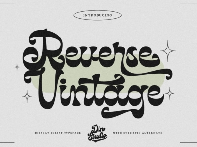 Reverse Vintage - Vintage scrit font branding design font fonts handlettering illustration lettering logo logo type typography vintage font