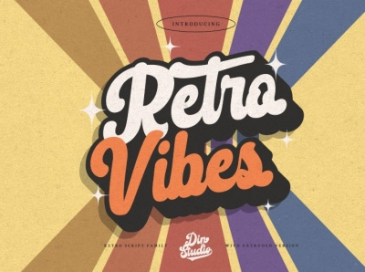 Retro Vibes - Unique Retro Font branding design font fonts handlettering illustration lettering logo logo type retro retro font typography