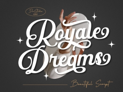 Royale Dream - Beautiful Script Font beautiful font branding design font fonts handlettering handwritten font illustration lettering logo logo type typography