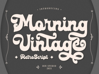 Morning Vintage - Retro Script Font branding design font fonts handlettering illustration lettering logo logo type script font typography
