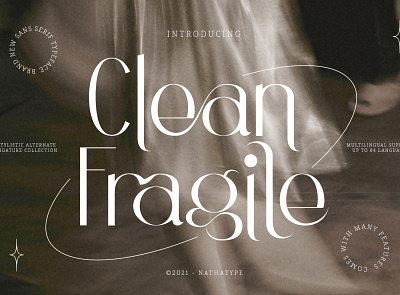 Clean Fragile-A Sans Serif Font branding design font fonts illustration logo logo type typography