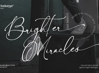 Brighter Miracles - Handwritten Script Font branding font fonts handlettering handwritten font illustration lettering logo type typography