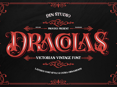 DRACOLAS - A New Vintage Font branding decorative font design font fonts handlettering lettering logo logo type typography vintage vintage font