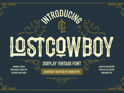 LOSTCOWBOY  - Display Vintage Font