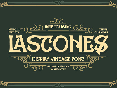 LASTONES - Display vintage font branding font fonts handlettering logo logo type typography vintage
