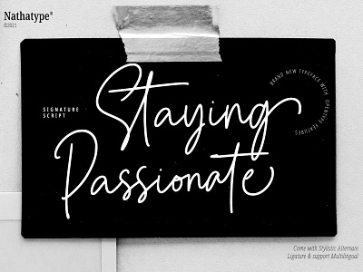 Staying Passionate - Signature Font branding font fonts handlettering handwritten handwritten font illustration logo type script font scrit signature signature font typography