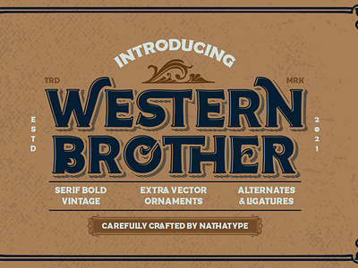 WESTERN BROTHER - Serif bold vintage