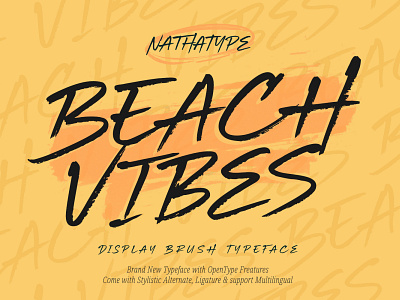 Beach Vibes - Display Brush Font branding brush design fonts logo typeface typography