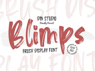 Blimps - Brush Display Font branding design fonts logo typeface typography