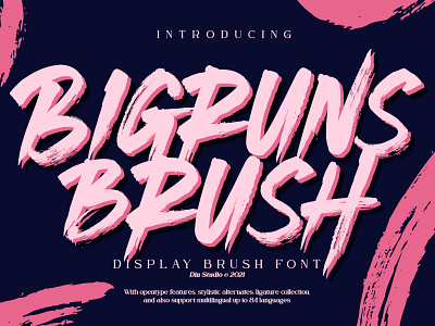 Bigruns Brush - Display Brush Font