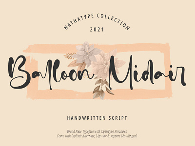 Balloon Midair - Handwritten Script Font branding design fonts handlettering logo typeface typography