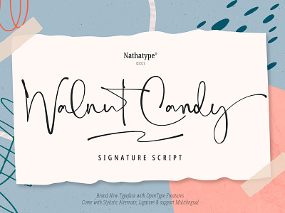 Walnut Candy - Signature Script Font branding design fonts handlettering logo typeface typography