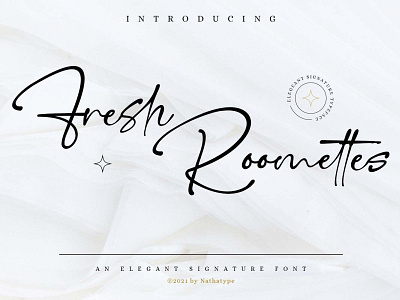 Fresh Roomettes - Signature Font branding design fonts handlettering logo typeface typography