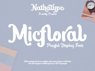 Micfloral - Display Font branding design font fonts logo logotype type typeface typography