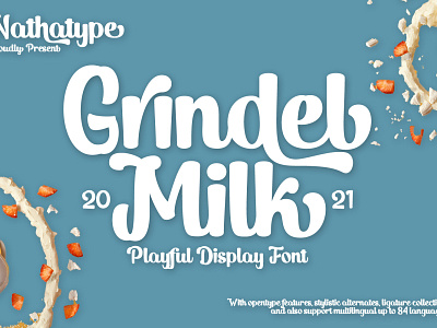 Grindel Milk - Display Font branding design font fonts logo logotype typeface typography