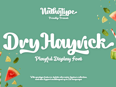 Dry Hayrick - Display Font branding design font fonts logo logotype typeface typography