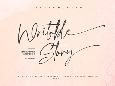 Writable Story - Handwritten Script Font