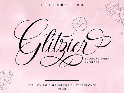 Glitzier - Elegant Script branding design font fonts handlettering illustration logo logo type typography ui