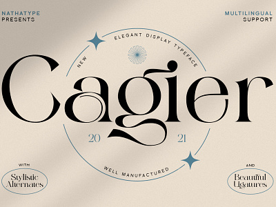 Cagier - Display Font branding design font fonts logo logo type typography ui