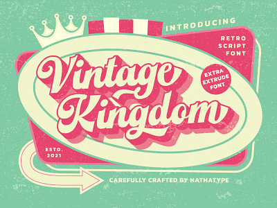 Vintage Kingdom - Retro Script Font branding design font fonts logo logo type typography ui