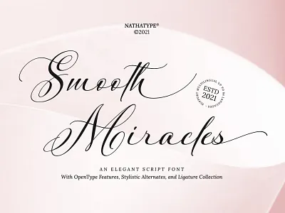 Smooth Miracles - Script Font branding design font fonts logo logo type typography ui