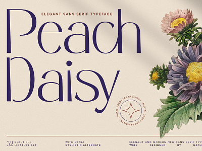 Peach Daisy - Sans Serif Font branding design font fonts logo logo type typography ui