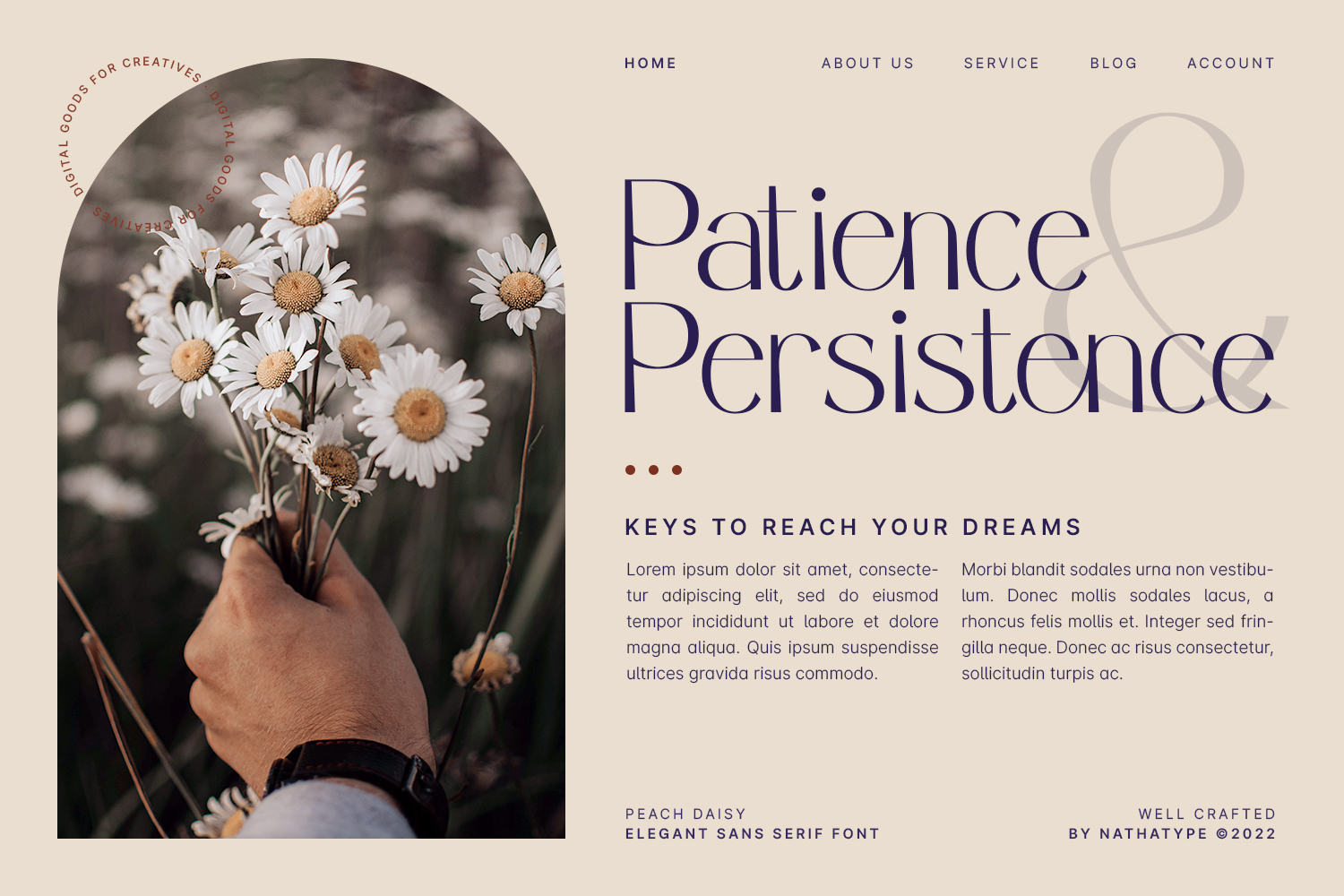 Dribbble - Peach Daisy 3.jpg by Din Studio