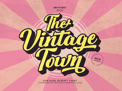 The Vintage Town - Script Font branding design font fonts logo logo type typography ui