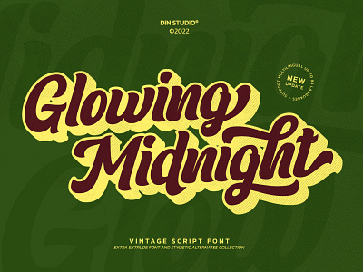 Glowing Midnight - Vintage Script Font