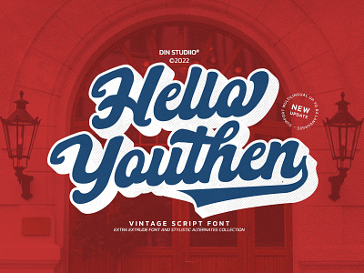 Hello Youthen - Script Font branding design font fonts logo logo type typography ui