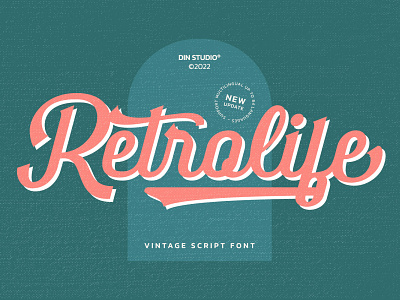 Retrolife - Vintage Script Font branding design font fonts logo logo type typography ui