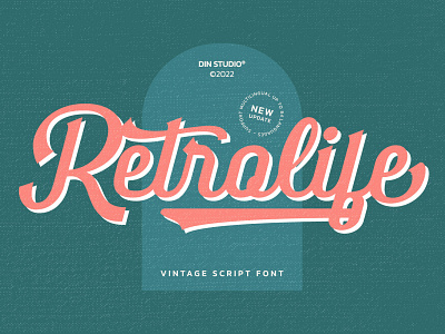 Retrolife - Vintage Script Font branding design font fonts logo logo type typography ui