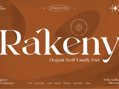 Rakeny - Serif Font Family branding design font fonts logo logo type typography ui