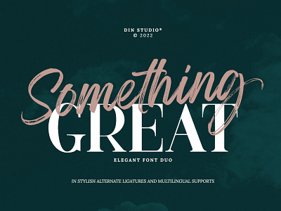 Something Great - Font Duo branding design font fonts logo logo type typography ui