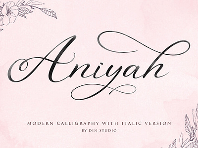 Aniyah Font 1 branding fonts lettering logo logo font logo type script script font signature font typography ux