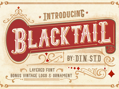 Blacktail - Vintage Font branding logo type typography vintage vintage badge vintage font vintage logo