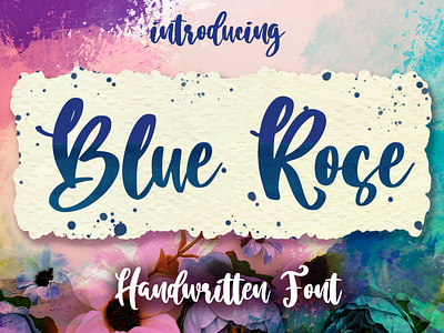 Blue Rose Script branding handlettering lettering signature font typography