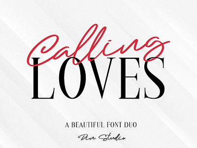 Calling Loves Font Duo