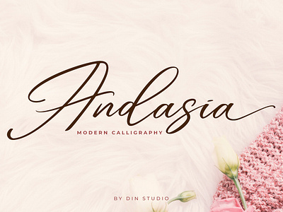 Andasia Script fonts free font handlettering logo type script font signature font typography ui ux wedding invitations